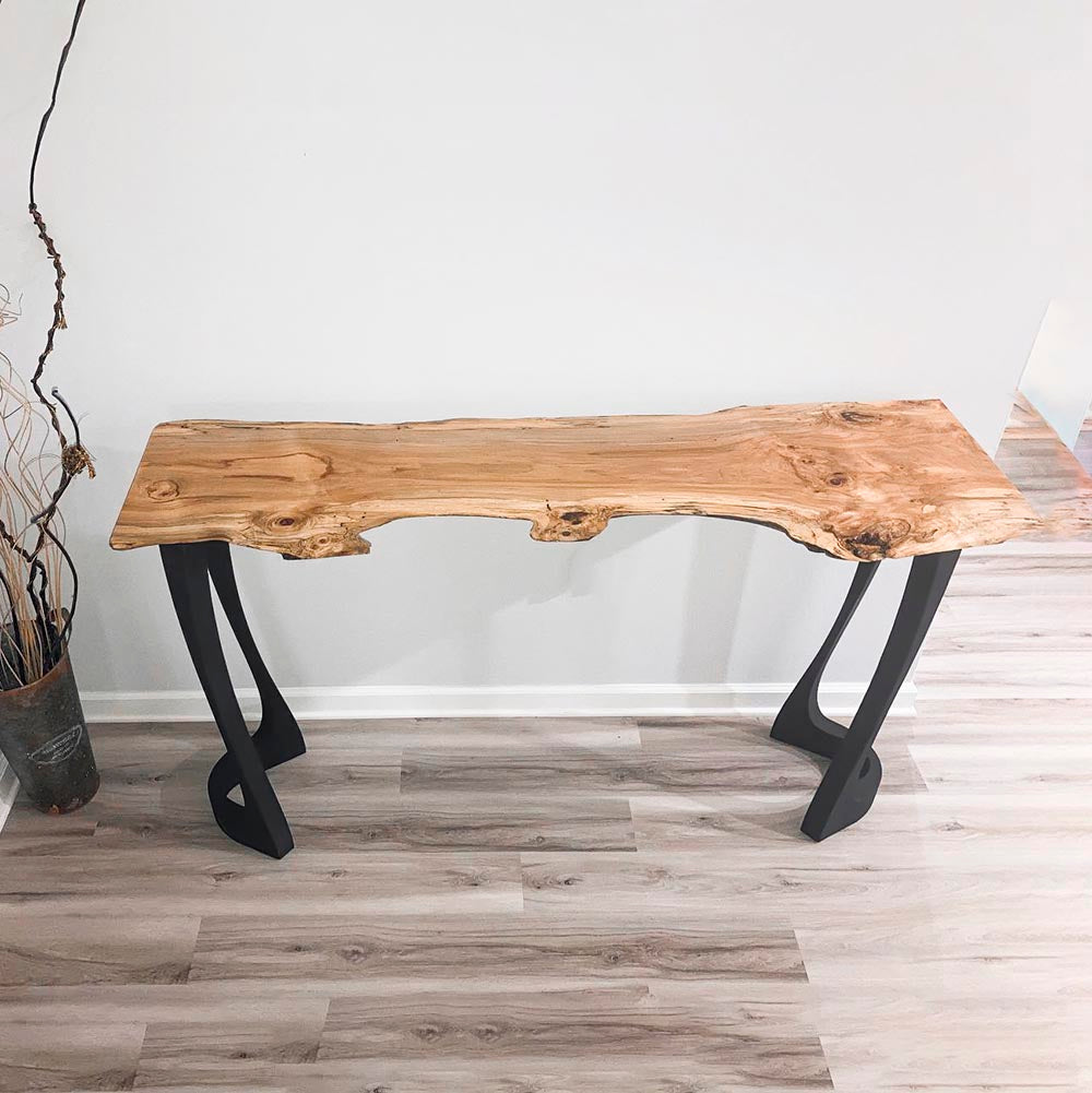 Scandinavian style metal counter table legs 34" H with built-in adjustable levelers for stability