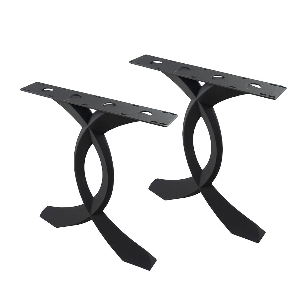 Table Legs 418 Curva 28H for Dining Live-Edge Tabletop black metal legs for coffee table; coffee table legs black;