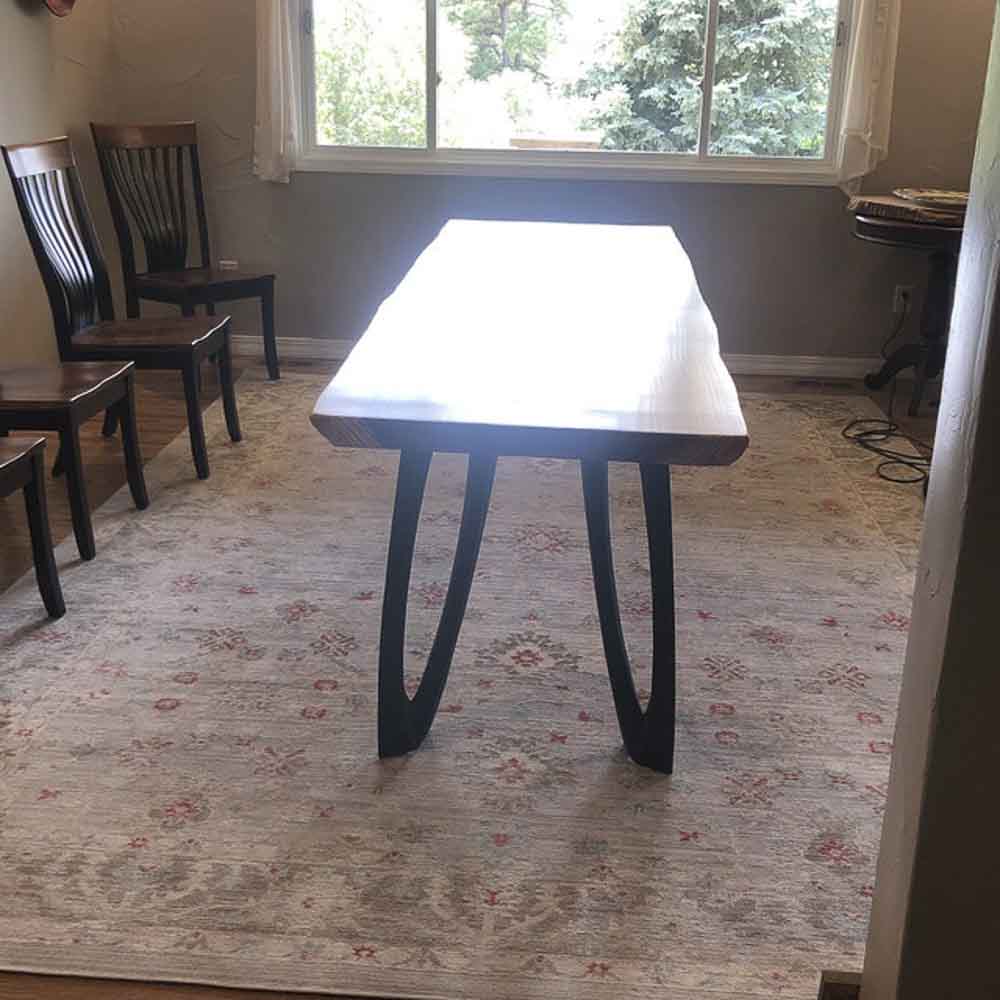 Metal Table Legs - 505 Udo - 3W, 28H inch - Set of 4 pcs metal table legs furniture legs round dining table metal desk legs dining table hairpin legs trestle table base glass table base flowyline design industrial & rustic style heavy duty