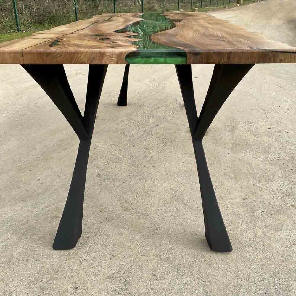 Metal Table Legs - 507 Yami - 4W, 28H inch - Set of 4 pcs metal table legs desk legs dining table steel table base woodworking furniture legs handmade furniture industrial live edge office desk flowyline design industrial & rustic style heavy duty flowyline design