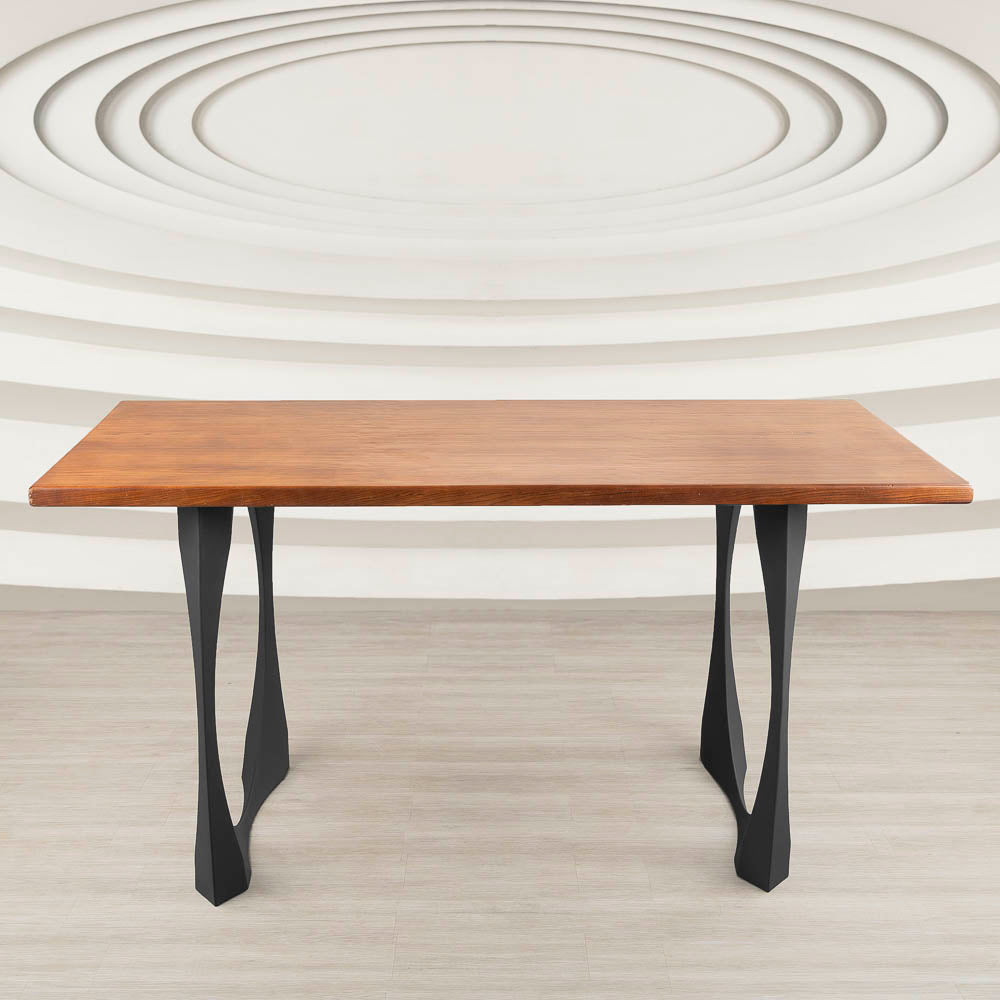 Metal Table Legs - 422 Oria - 26W, 28H inch - Set of 2 pcs metal table legs desk furniture steel kitchen and dining flowyline design handmade furniture iron table legs industrial & rustic style heavy duty