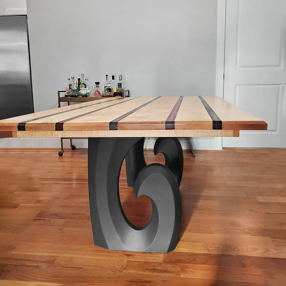 Metal Table Legs - 406 Luma - 17W, 28H inch - Set of 2 pcs metal table legs furniture dining table iron table legs hallway table sofa live edge table legs flowyline design industrial & rustic style heavy duty flowyline design