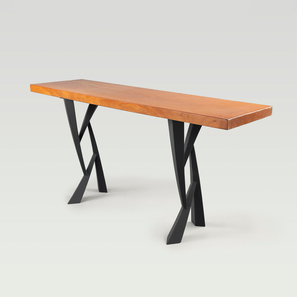 Metal Console Table Legs - 203 Draco - 14W, 28H inch - Set of 2 pcs metal table legs coffee table counter table console table dining table side table mid century modern Wood Console Table NarrowLive Edge entryway table console table narrow diy round counter height table bar table