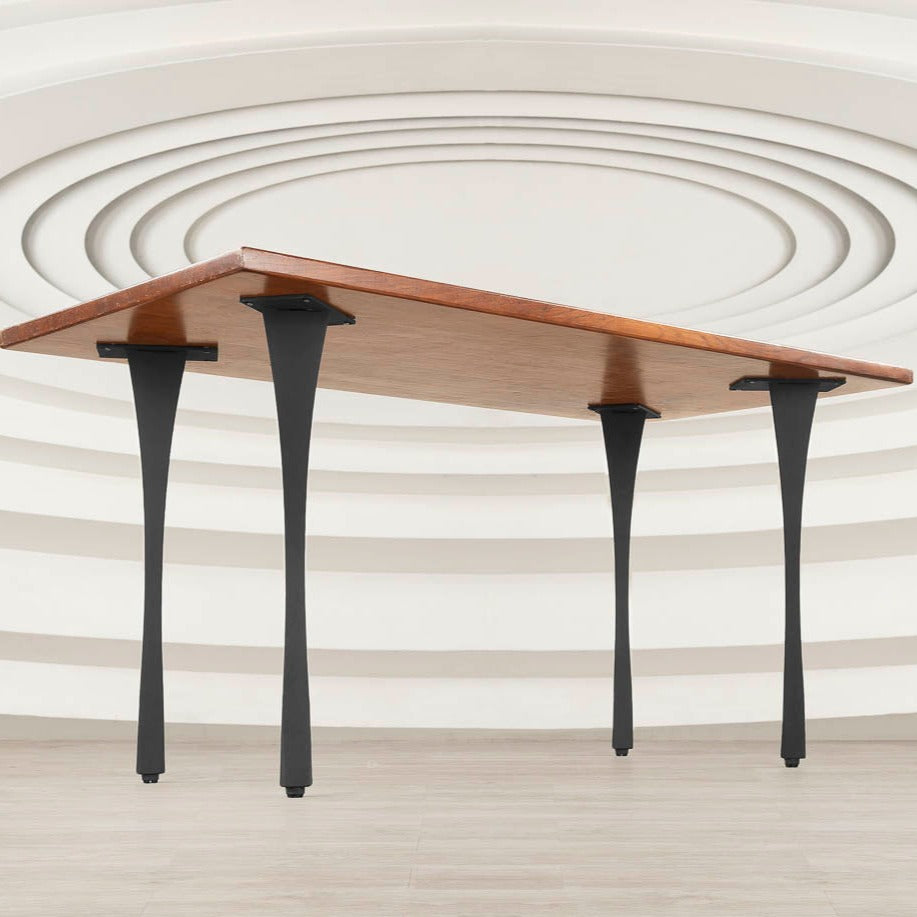 Metal Table Legs - 501 Snello - 2, 2, 28H inch - Set of 4 pcs metal table legs furniture kitchen and dining dining table mid century modern handmade furniture office desk industrial & rustic style heavy duty flowyline design