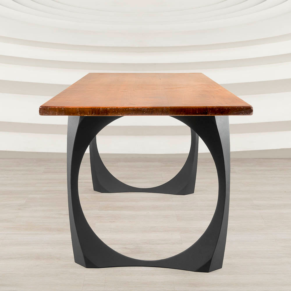 Metal Table Legs - 422 Oria - 26W, 28H inch - Set of 2 pcs metal table legs desk furniture steel kitchen and dining flowyline design handmade furniture iron table legs industrial & rustic style heavy duty