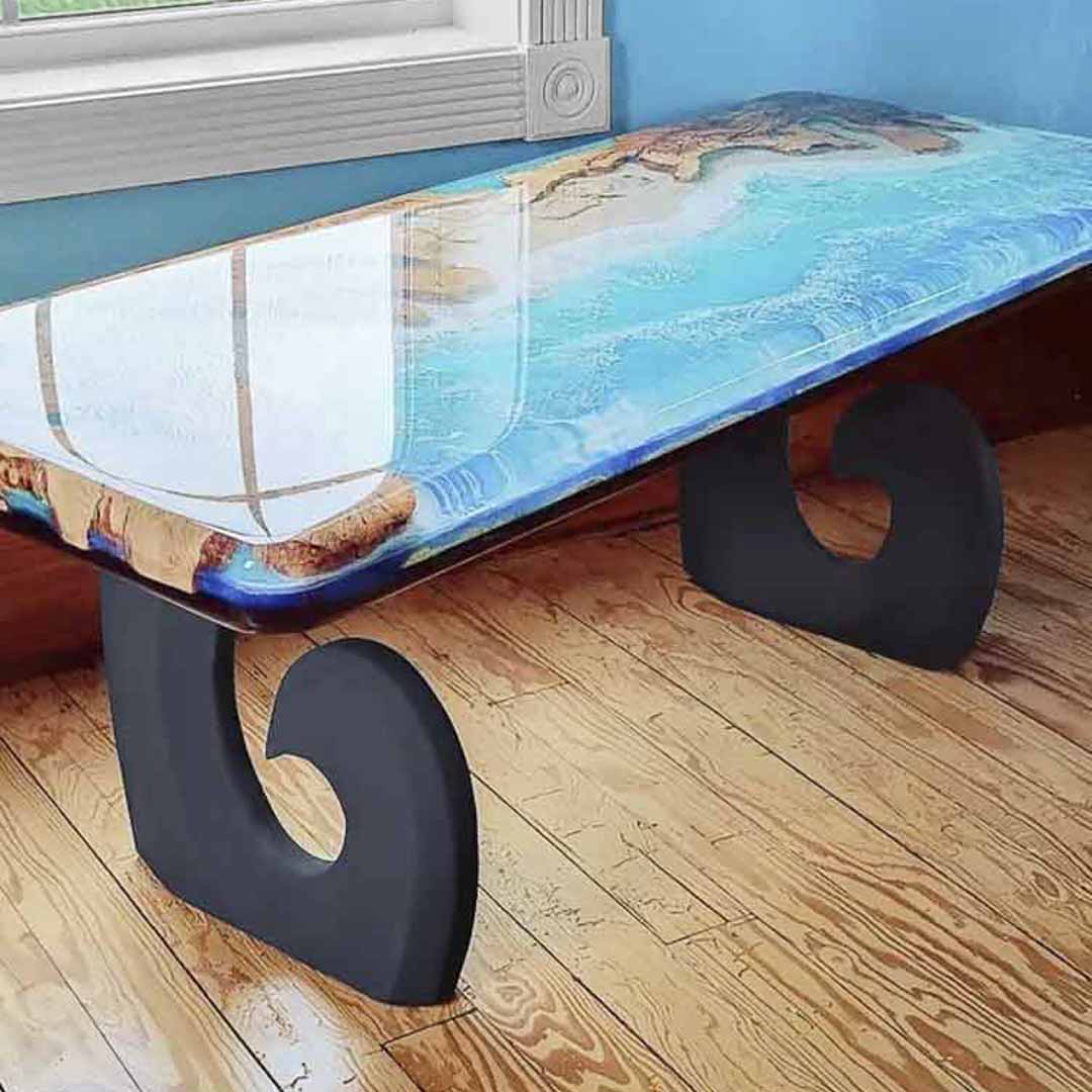 Metal Table Legs - 406 Luma - 17W, 28H inch - Set of 2 pcs metal table legs furniture dining table iron table legs hallway table sofa live edge table legs flowyline design industrial & rustic style heavy duty flowyline design