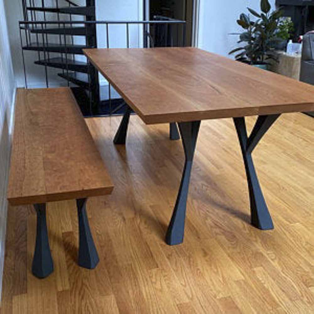 Metal Table Legs - 507 Yami - 4W, 28H inch - Set of 4 pcs metal table legs desk legs dining table steel table base woodworking furniture legs handmade furniture industrial live edge office desk flowyline design industrial & rustic style heavy duty flowyline design