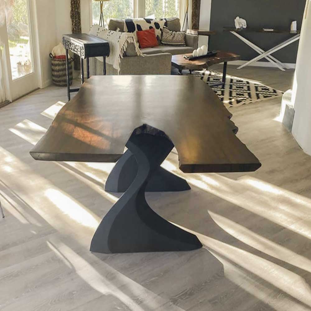 Metal Table Legs - 415 Botas - 22W, 28H inch - Set of 2 pcs round dining table desk legs woodwork steel table base handmade furniture iron table legs live edge hallway table wood table legs epoxy modern desk industrial & rustic style heavy duty