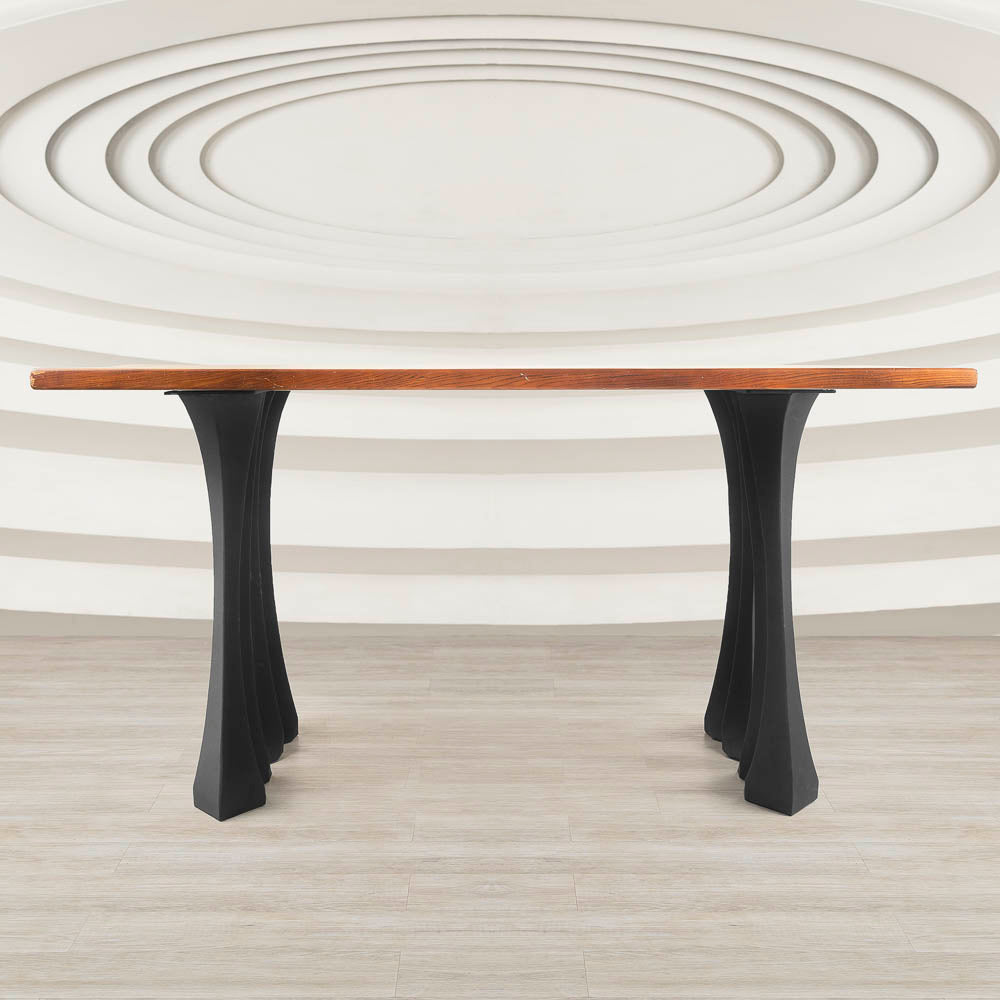 Metal Table Legs - 410 Radix - 28H inch - Set of 2 pcs metal table legs furniture legs round dining table desk legskitchen and dining woodwork dining table handmade furniture modern desk flowyline design industrial & rustic style heavy duty flowyline design