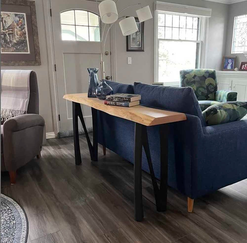 Metal Console Table Legs - 210 Norah - 10W, 28H inch - Set of 2 pcs metal table legs desk counter table side table Narrow Console Table handmade furniture counter height pipe counter base console table legs hallway table console table narrow round counter height table bar table