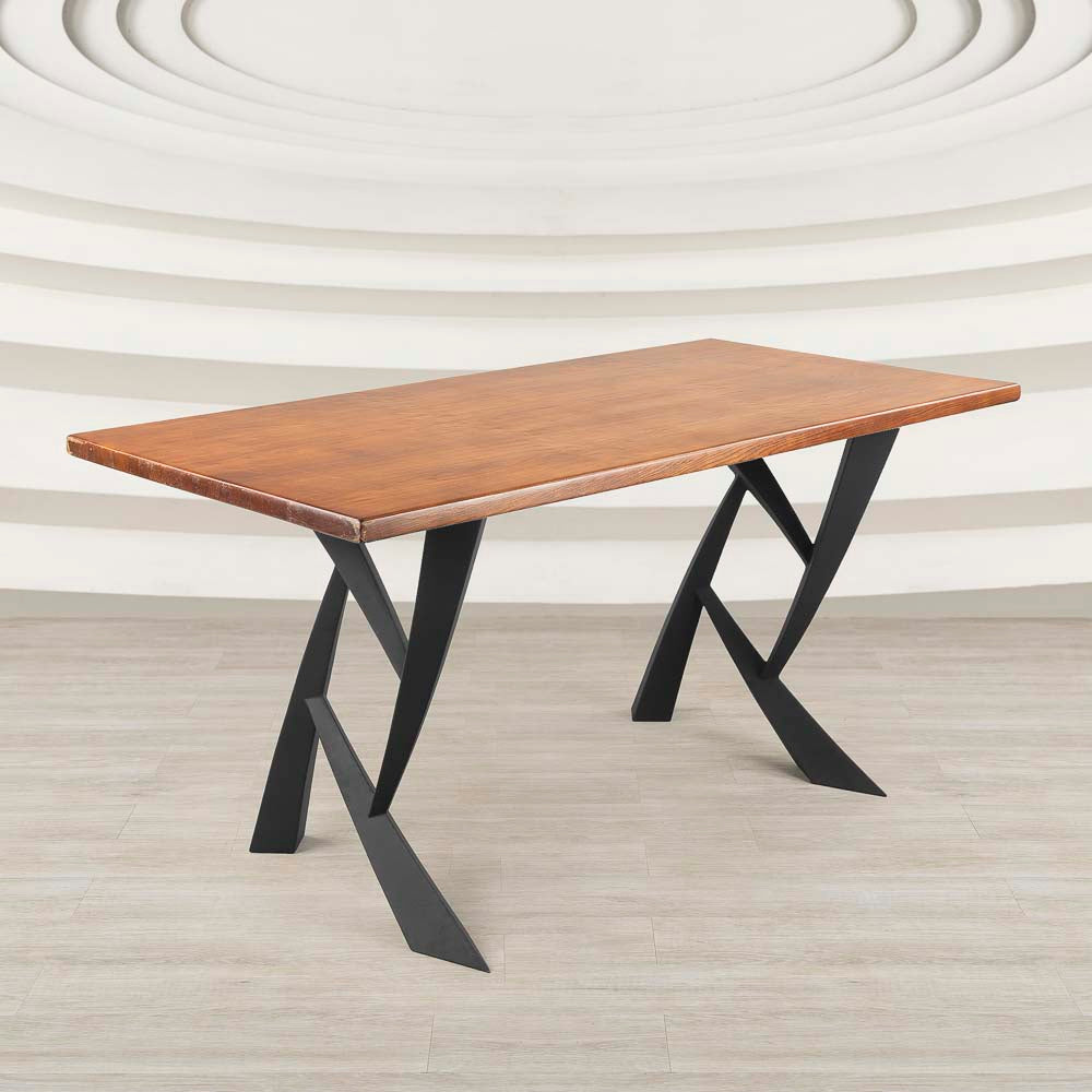 Metal Table Legs - 411 Draco - 25W, 28H inch - Set of 2 pcs metal table legs steel furniture dining table flowyline design steel table base handmade furniture farmhouse dining cast iron entryway table industrial & rustic style heavy duty flowyline design