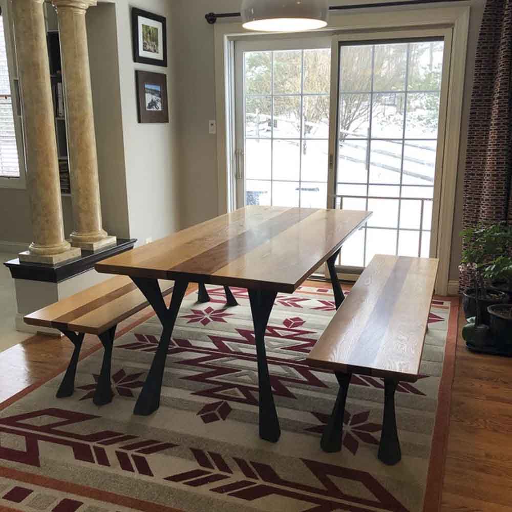 Metal Table Legs - 507 Yami - 4W, 28H inch - Set of 4 pcs metal table legs desk legs dining table steel table base woodworking furniture legs handmade furniture industrial live edge office desk flowyline design industrial & rustic style heavy duty flowyline design