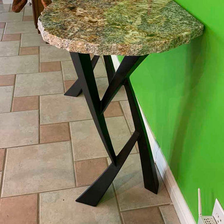 Metal Console Table Legs - 203 Draco - 14W, 28H inch - Set of 2 pcs metal table legs coffee table counter table console table dining table side table mid century modern Wood Console Table NarrowLive Edge entryway table console table narrow diy round counter height table bar table