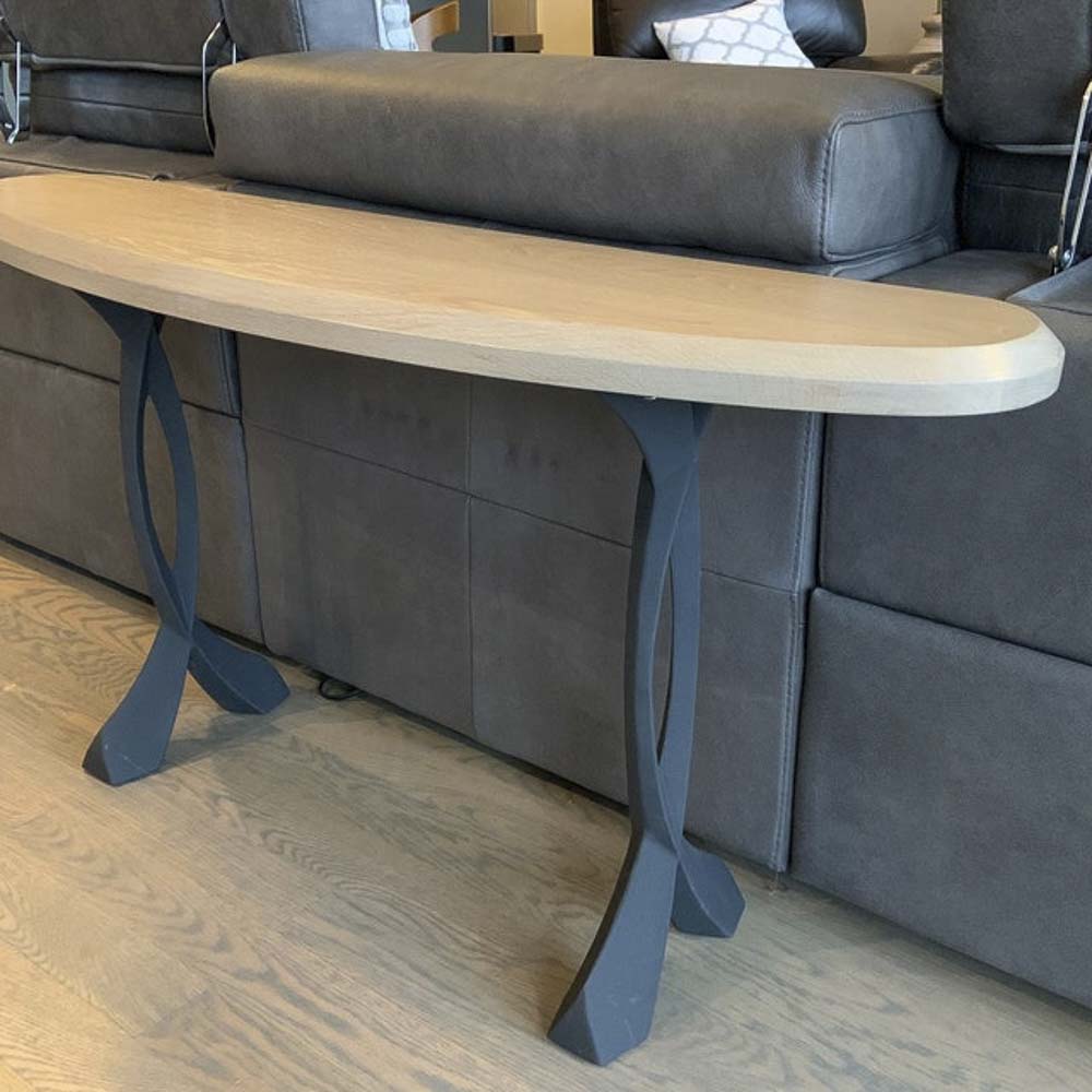 Metal Console Table Legs - 207 Curva - 16W, 28H inch - Set of 2 pcs metal table legs console table legs Furniture Legs counter table side table legs handmade furniture media console Wood entryway table flowyline design round counter height table