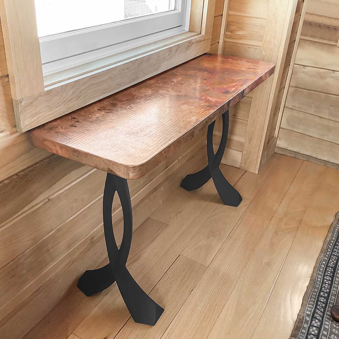 Metal Console Table Legs - 207 Curva - 16W, 28H inch - Set of 2 pcs metal table legs console table legs Furniture Legs counter table side table legs handmade furniture media console Wood entryway table flowyline design round counter height table