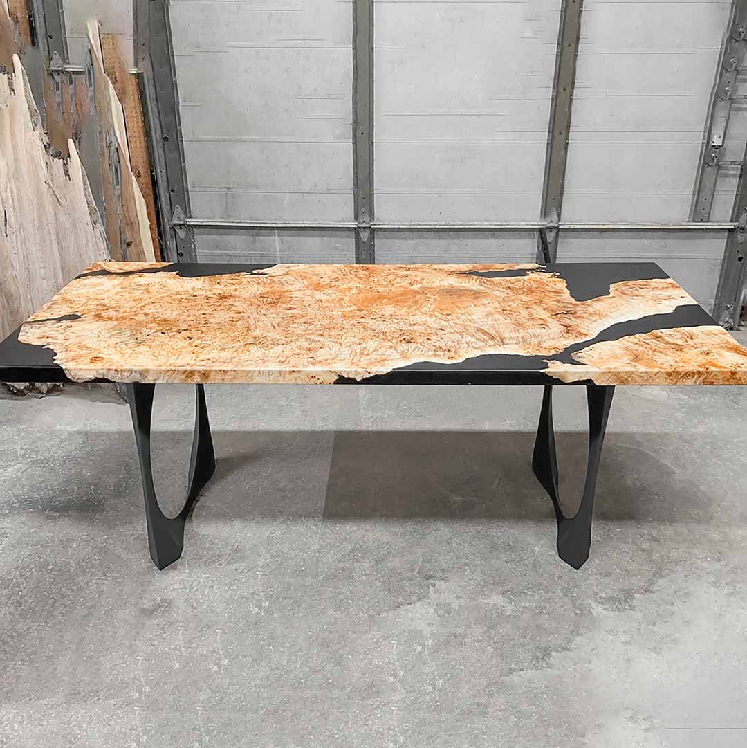 Metal Table Legs - 422 Oria - 26W, 28H inch - Set of 2 pcs metal table legs desk furniture steel kitchen and dining flowyline design handmade furniture iron table legs industrial & rustic style heavy duty