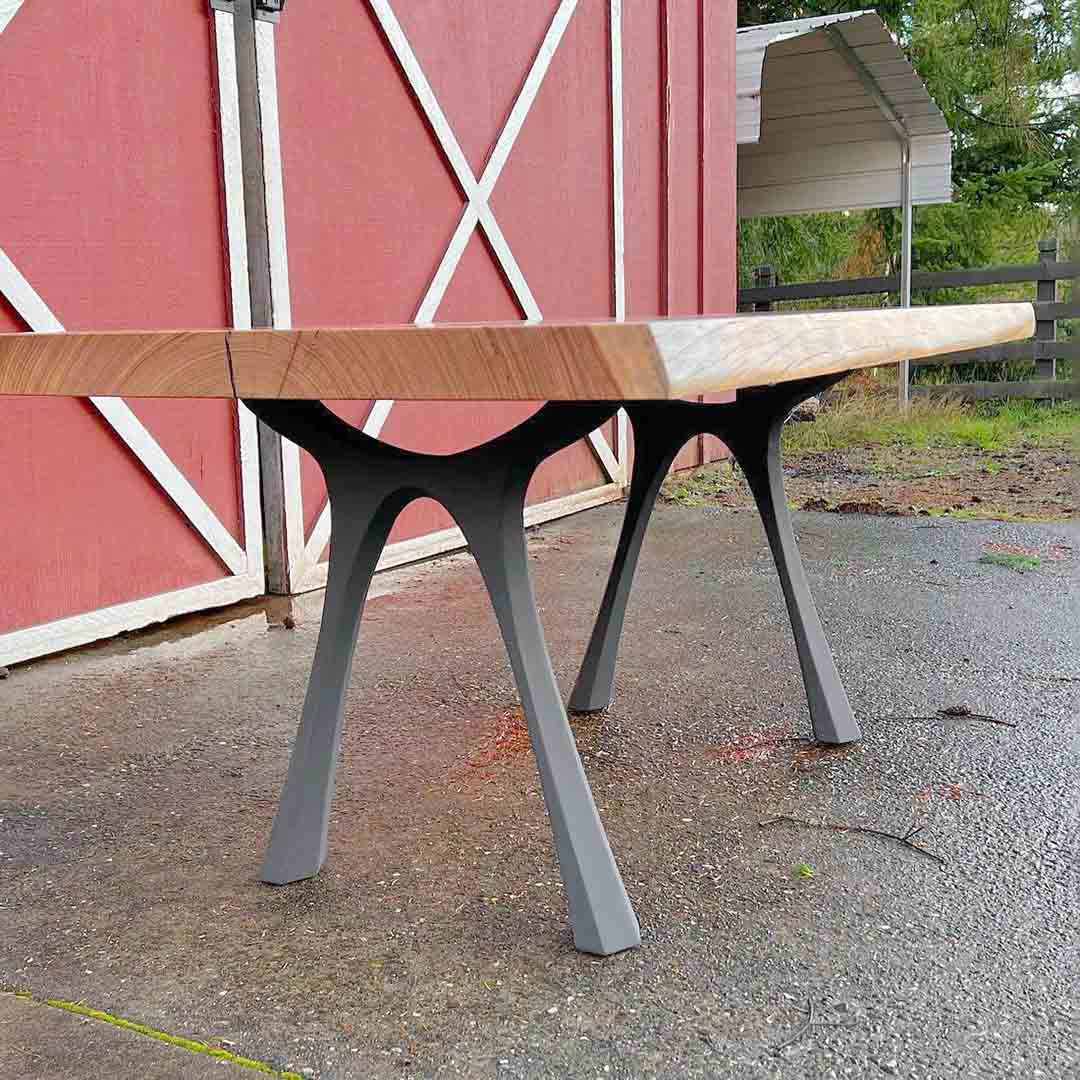 Metal Table Legs - 414 Hatty - 24W, 28H inch - Set of 2 pcs metal table legs furniture live edge slab dining table kitchen and dining handmade furniture entryway table office desk flowyline design industrial & rustic style heavy duty flowyline design