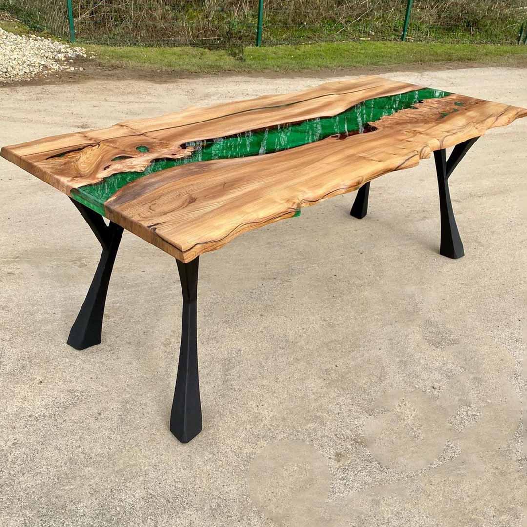 Metal Table Legs - 507 Yami - 4W, 28H inch - Set of 4 pcs metal table legs desk legs dining table steel table base woodworking furniture legs handmade furniture industrial live edge office desk flowyline design industrial & rustic style heavy duty flowyline design