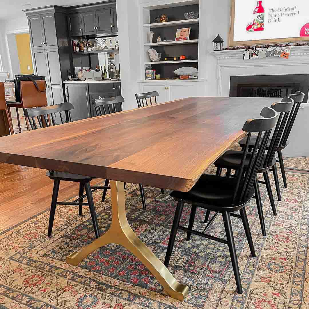 Gold Brass Table Legs - 430 Wishbone - 28W, 28H inch - Set of 2 pcs metal table legs furniture brass table dining table steel kitchen and dining flowyline design handmade furniture modern desk industrial & rustic style heavy duty sofa table legs