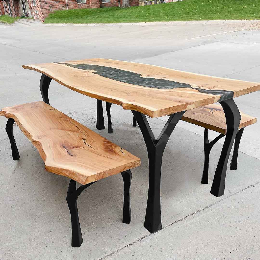 Metal Table Legs - 506 Faras - 12W, 28H inch - Set of 4 pcs table furniture legs dining table kitchen and dining office desk farmhouse table large dining cast iron hallway farmhouse furniture wood steel desk legs industrial & rustic style heavy duty flowyline design