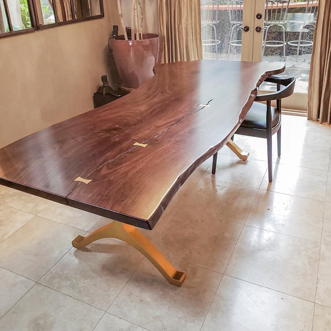 Gold Brass Table Legs - 430 Wishbone - 28W, 28H inch - Set of 2 pcs metal table legs furniture brass table dining table steel kitchen and dining flowyline design handmade furniture modern desk industrial & rustic style heavy duty sofa table legs