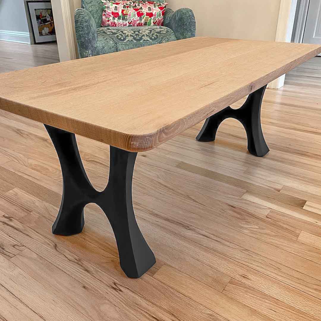 Furniture Legs 405 Haru 28H Modern Metal Dining Table Legs - Set of 2 pcs table legs modern desk live edge table legs industrial wood dining table office desk iron wood table legs sofa large dining table industrial & rustic style heavy duty