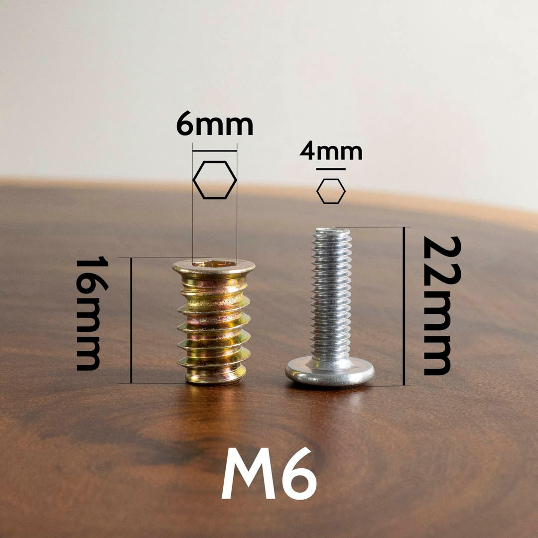 Size M6 and M8 | 20 Sets | Table Leg Hardware