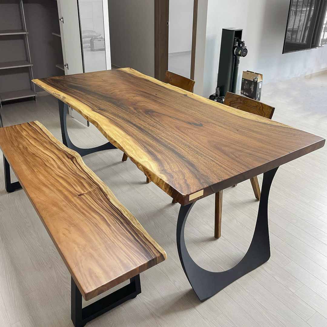 Metal Table Legs - 409 Cleo - 21W, 28H inch - Set of 2 pcs metal table legs furniture legs dining table round dining table kitchen steel table legs square dining table wood table legs hallway table entryway table flowyline design industrial & rustic style heavy duty flowyline design