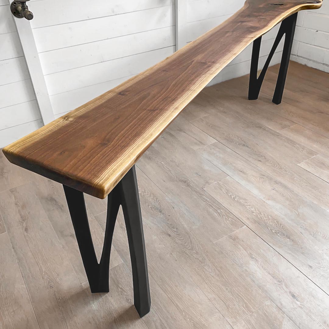 Metal Console Table Legs - 210 Norah - 10W, 28H inch - Set of 2 pcs metal table legs desk counter table side table Narrow Console Table handmade furniture counter height pipe counter base console table legs hallway table console table narrow round counter height table bar table