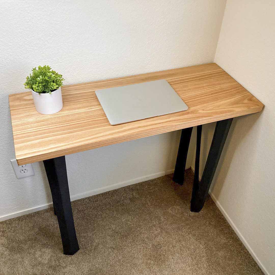 Metal Console Table Legs - 210 Norah - 10W, 28H inch - Set of 2 pcs metal table legs desk counter table side table Narrow Console Table handmade furniture counter height pipe counter base console table legs hallway table console table narrow round counter height table bar table