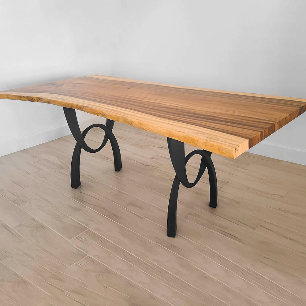 Metal Table Legs - 444 Uta - 20W, 28H inch - Set of 2 pcs metal table legs legs flowyline design outdoor furniture kitchen table handmade furniture modern desk office desk industrial & rustic style heavy duty