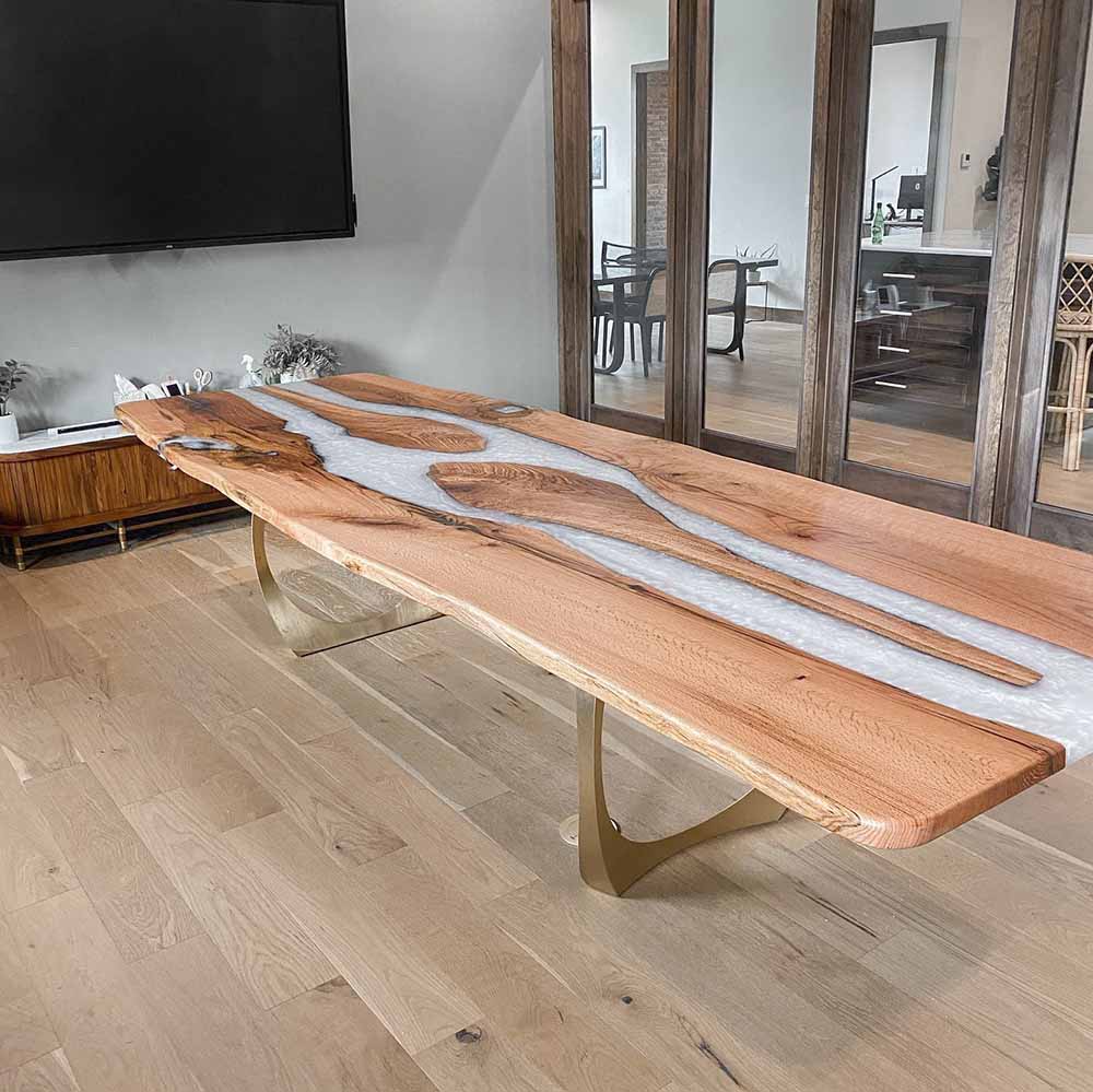 Gold Brass Table Legs - 442 Cleo - 22W, 28H inch - Set of 2 pcs metal table legs brass table legs steel flowyline design outdoor furniture metal legs for table dining table side table handmade furniture modern desk office desk brass desk industrial & rustic style heavy duty flowyline design