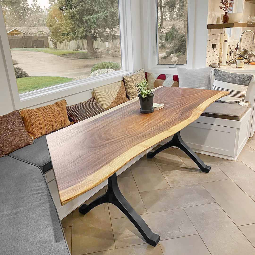 Metal Table Legs - 401 Wishbone - 28W, 28H inch - Set of 2 pcs metal table legs steel table dining table Wishbone steel Furniture legs trestle table live edge dining entryway desk legsflowyline design office desk industrial & rustic style heavy duty