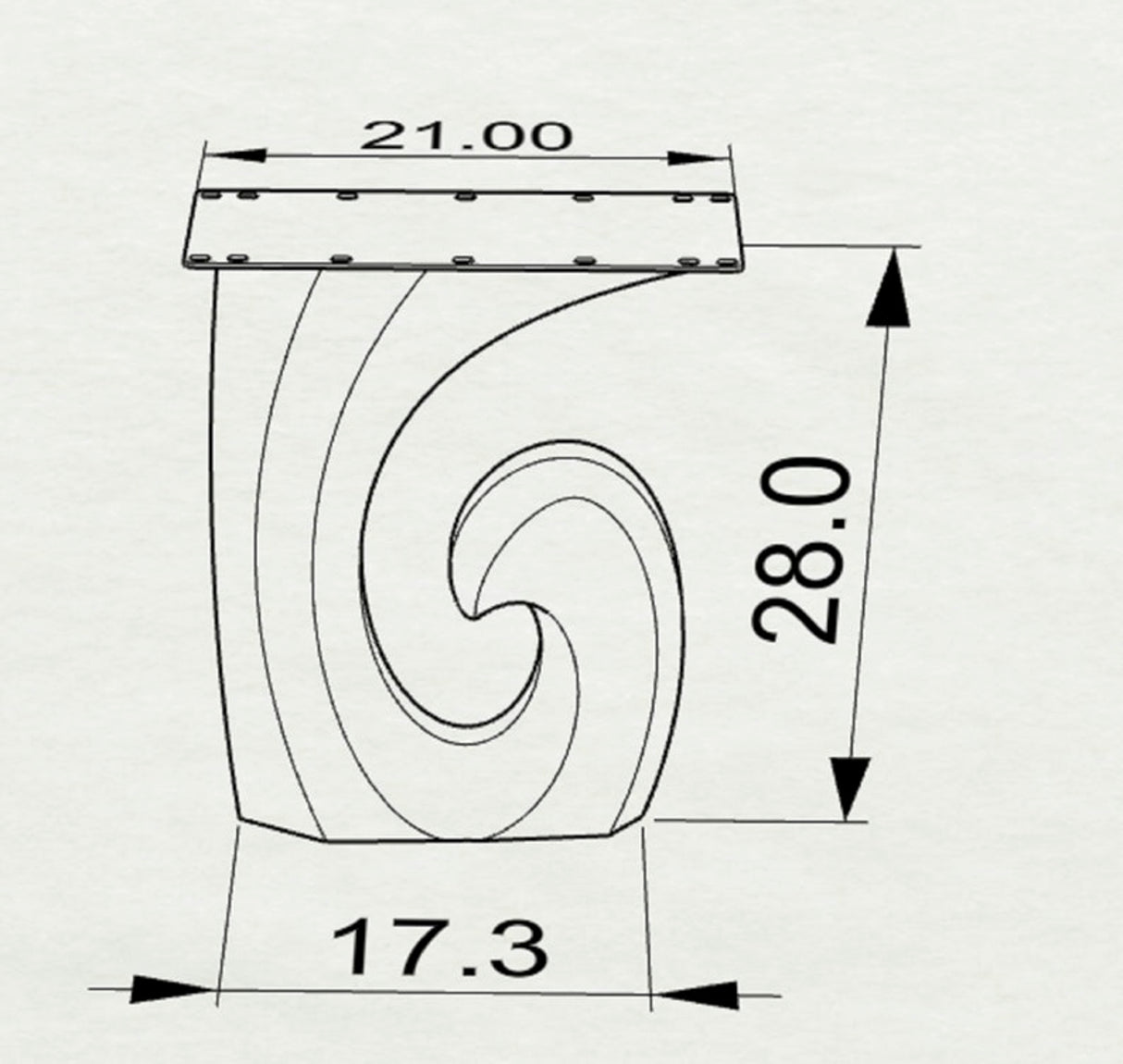 Metal Table Legs - 406 Luma - 17W, 28H inch - Set of 2 pcs metal table legs furniture dining table iron table legs hallway table sofa live edge table legs flowyline design industrial & rustic style heavy duty flowyline design