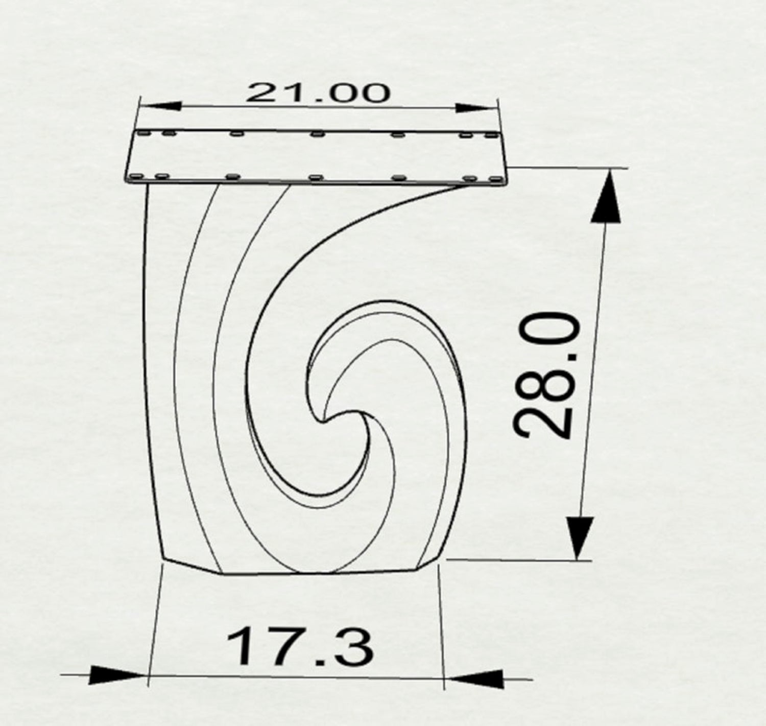 Metal Table Legs - 406 Luma - 17W, 28H inch - Set of 2 pcs metal table legs furniture dining table iron table legs hallway table sofa live edge table legs flowyline design industrial & rustic style heavy duty flowyline design
