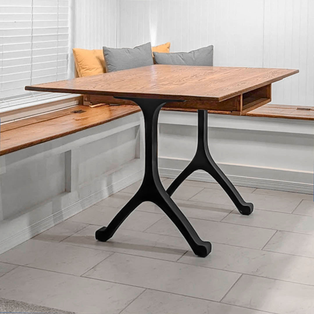 Metal Table Legs - 401 Wishbone - 28W, 28H inch - Set of 2 pcs metal table legs steel table dining table Wishbone steel Furniture legs trestle table live edge dining entryway desk legsflowyline design office desk industrial & rustic style heavy duty