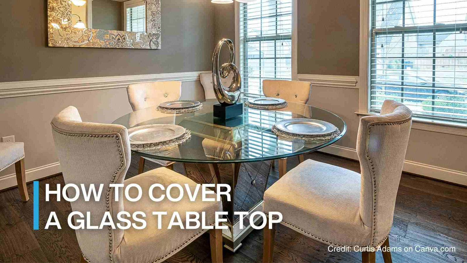 how to cover glass table top