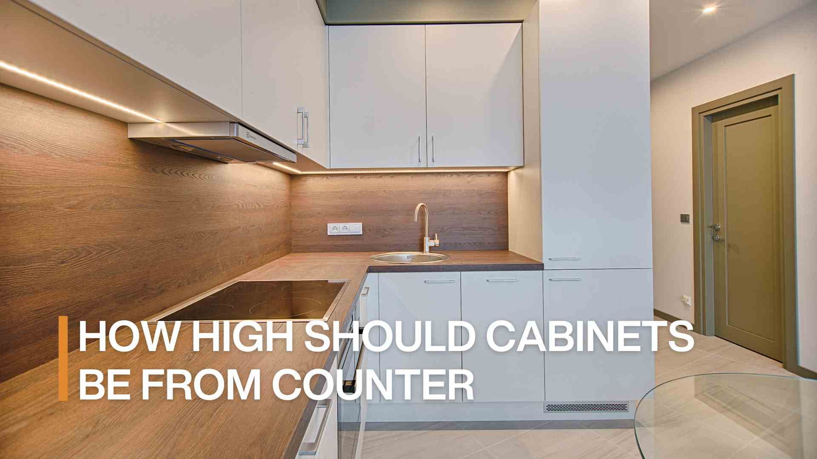 how high should cabinets be from counter