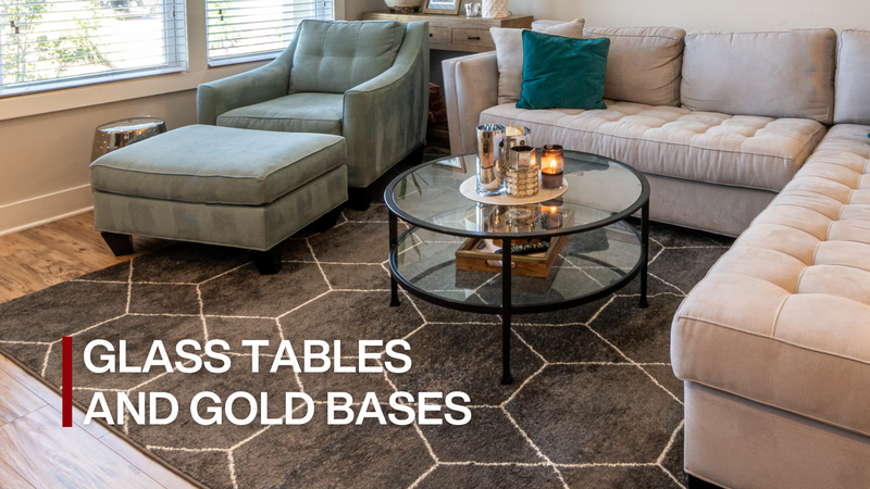 Creating a Luxurious Ambiance with a Glass Coffee Table and Gold Legs