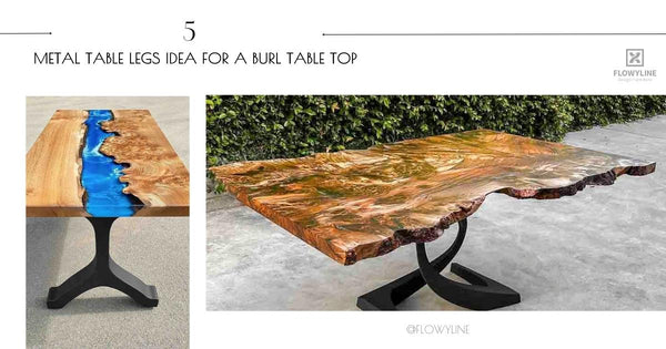 Metal Table Legs for Burl Table