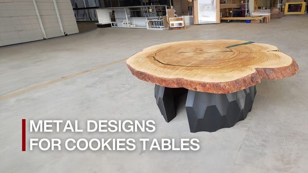 Metal Legs Go With Live Edge Cookies Table