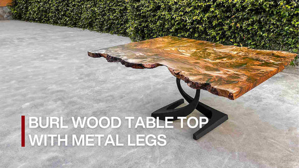 Metal Table Legs for Burl Table