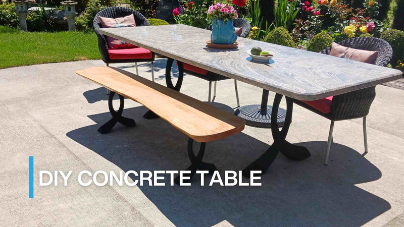 outdoor concrete table top