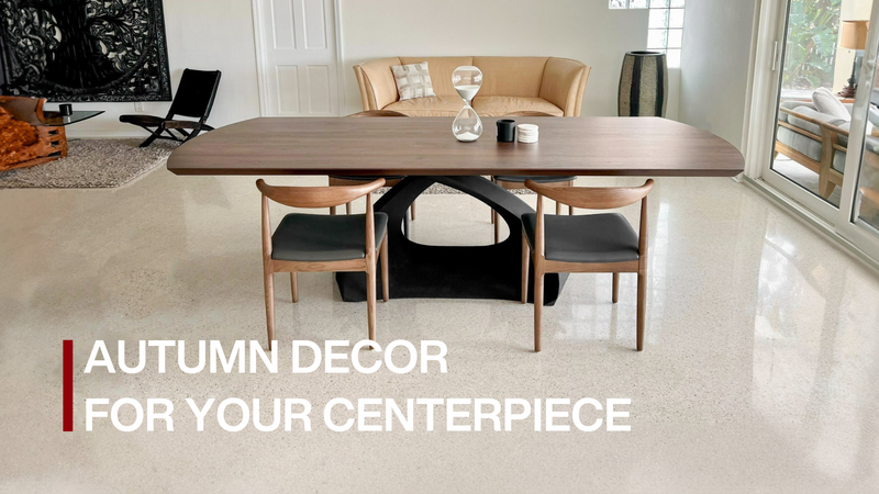 Fall Table Decor: Centerpiece with Metal Legs Ideas