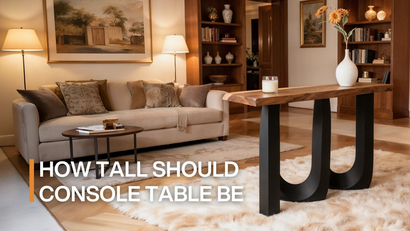 how tall should a console table be
