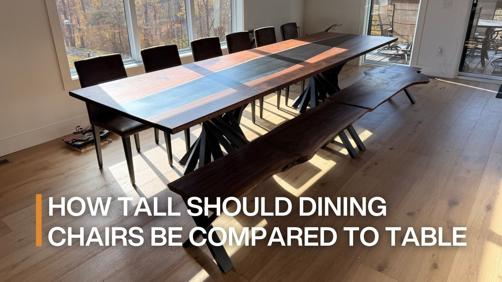 how tall should dining chairs be compared to table​