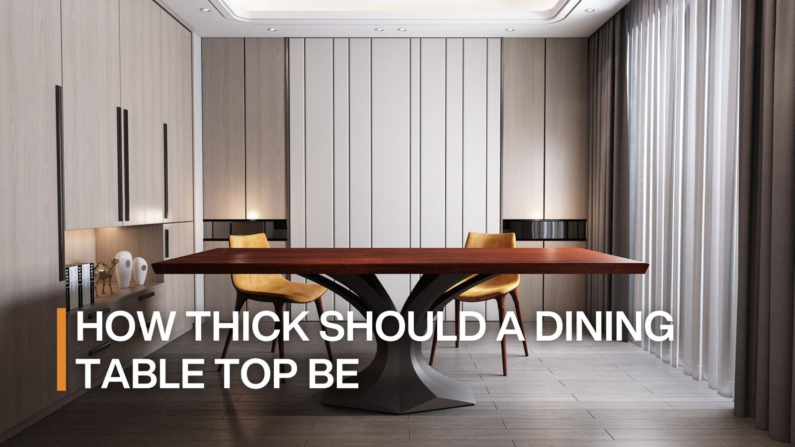 How thick should a dining table top be