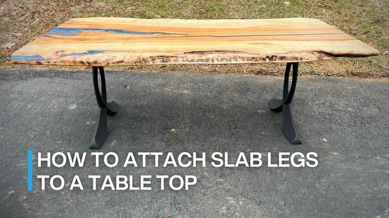 How to Attach Slab Legs to a Table Top | Flowyline Design