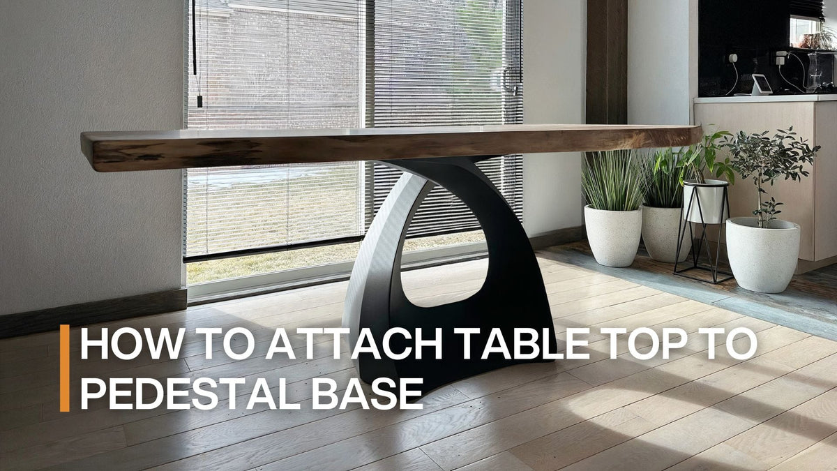How To Attach Table Top To Pedestal Base