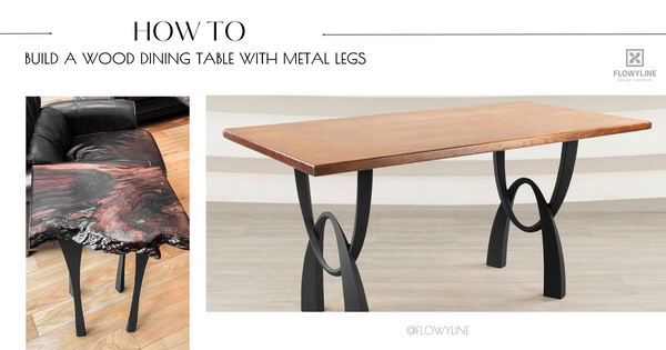 how to make a wood table with metal legs